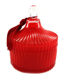 frasco de cristal rojo  multiuso