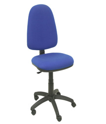 silla de oficina azul
