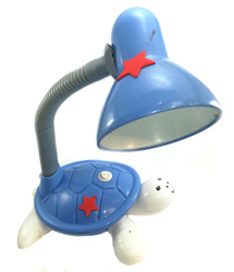 lampara de escritorio tortuga azul