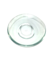 plato transparente pequeño cristal